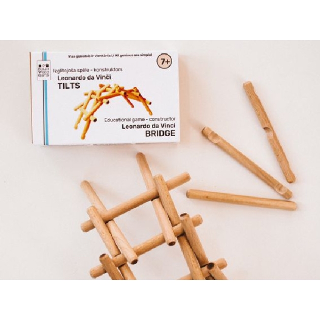 Koka rotaļlieta - konstruktors ''da Vinči tilts'' , Solid Wood Gifts 0