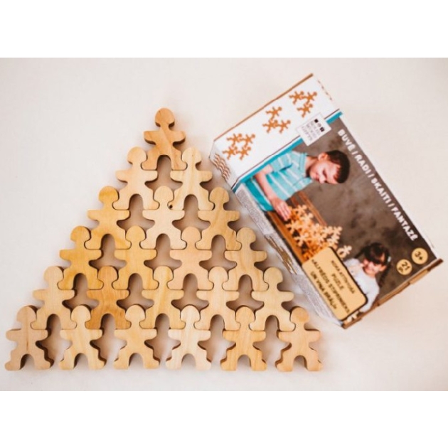 Koka rotaļlieta - puzle “Alfrēds Stiprinieks un viņa brāļi” 21 gab. , Solid Wood Gifts