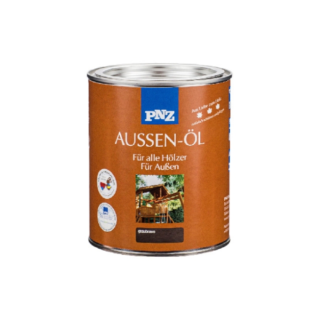 PNZ “Aussen-Öl” , Eļļa fasādēm un ārdarbiem ar toni, pelēkbrūna, 2.5l
