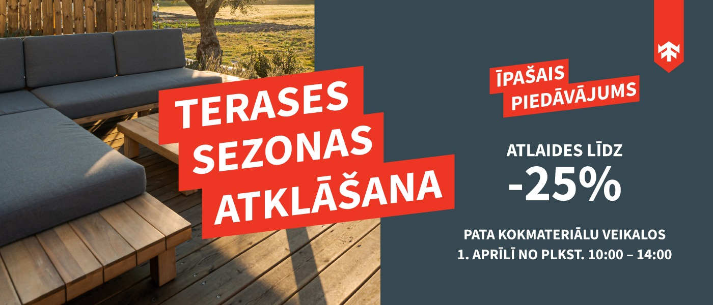 Terases seszonas atklāšana 1. aprīlī