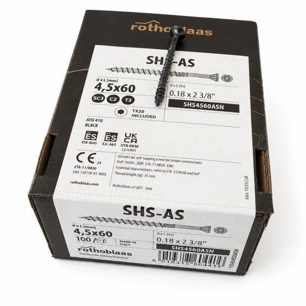 Stiprinājumi_Skrūve kokam_4,5x60_100gab 0