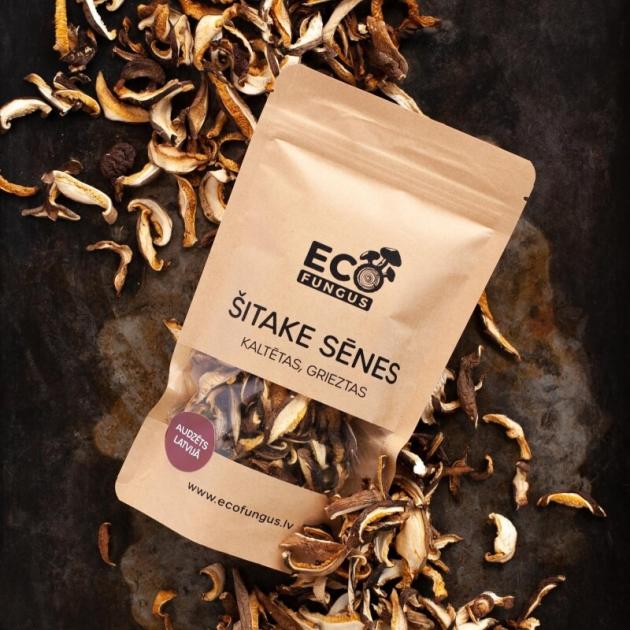 Kaltētas grieztas šitake sēnes Eco Fungus 50g 2